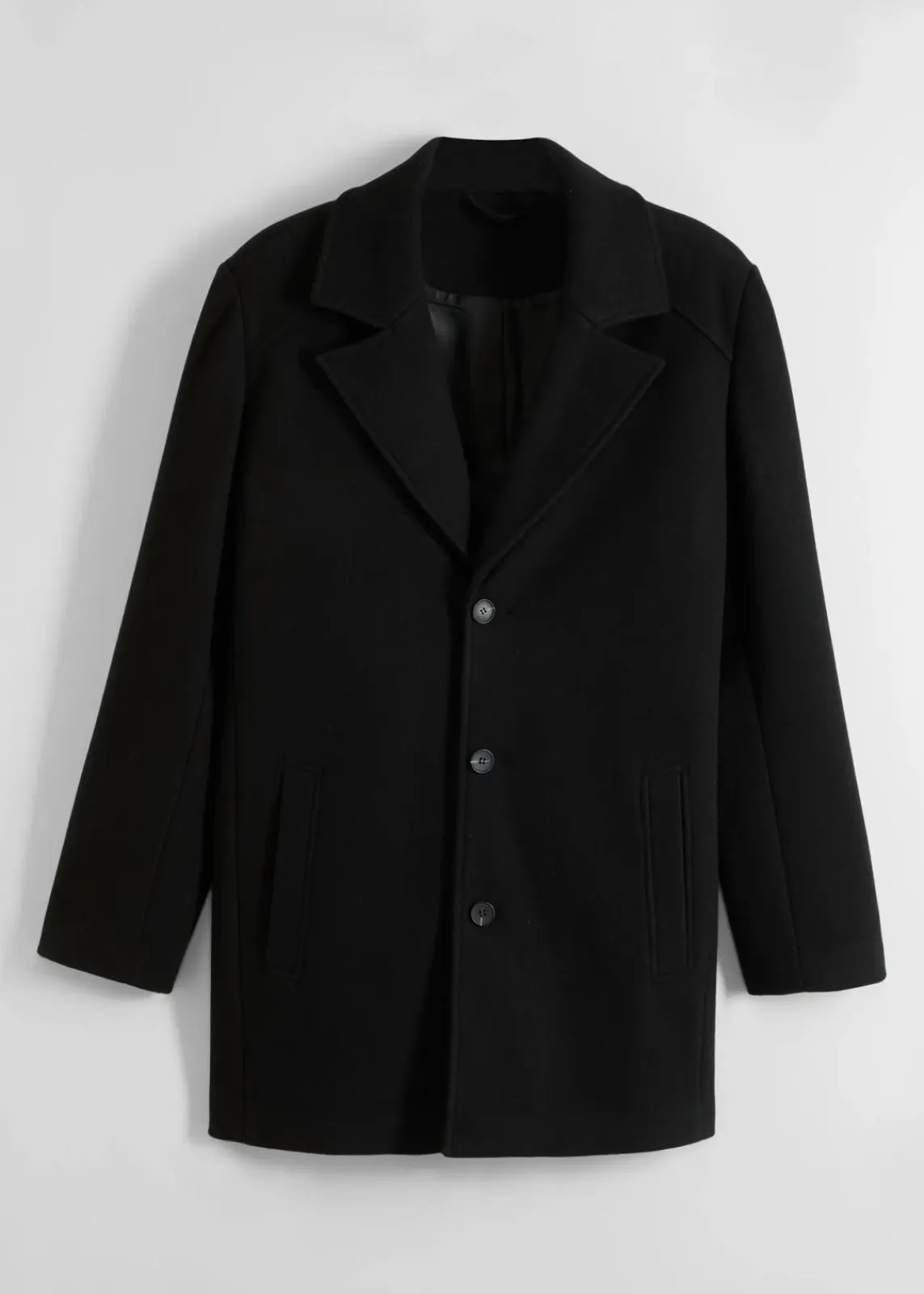 bonprix Große Größen|Jacken & Mäntel|Kurzmantel mit Woll-Anteil schwarz