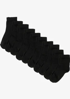 bonprix Mehrfachpacks|Jungen·Strümpfe|Kurzsocken mit Bio-Baumwolle (10er Pack) schwarz