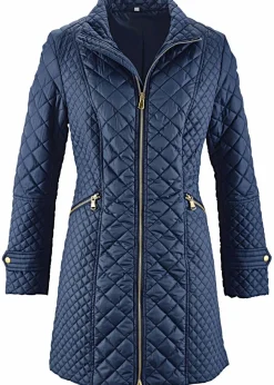 bonprix Jacken & Mäntel|Bekleidung·Hosen|Kurz-Steppmantel dunkelblau