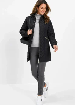 bonprix Bekleidung·Hosen|Jacken & Mäntel|Kurz-Steppmantel schwarz