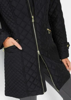 bonprix Bekleidung·Hosen|Jacken & Mäntel|Kurz-Steppmantel schwarz