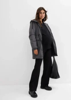 bonprix Bekleidung·Blazer|Umstandsmode|Kuschelig gefütterte Umstands-und Tragejacke dunkelgrau/schwarz