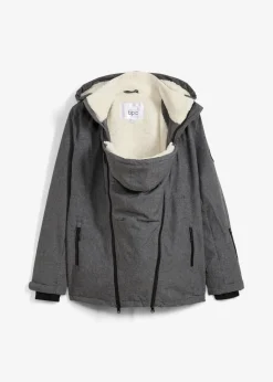 bonprix Bekleidung·Blazer|Umstandsmode|Kuschelige 3-in-1 Umstandsjacke und Tragejacke schiefergrau meliert