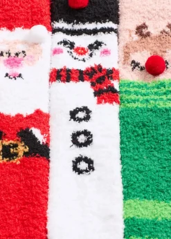 bonprix Mehrfachpacks|Jungen·Strümpfe|Kuschelsocken (3 Paar) bunt