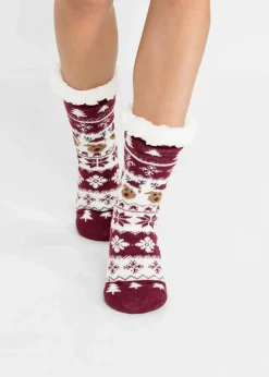 Kuschelsocken mit Teddyfutter mit recyceltem Polyester|bonprix Discount