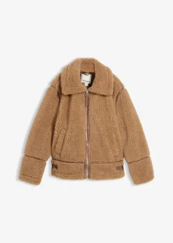 bonprix Jacken & Mäntel|Nachhaltigere Materialien|Lammfellimitat-Jacke camel