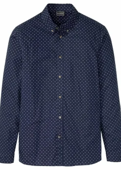 Langarmhemd aus reiner Baumwolle, Slim Fit|bonprix Hot