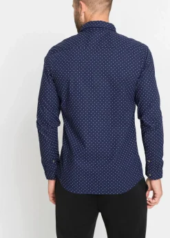 Langarmhemd aus reiner Baumwolle, Slim Fit|bonprix Hot