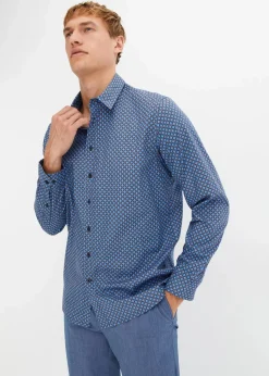 Langarmhemd aus reiner Baumwolle, Regular Fit|bonprix