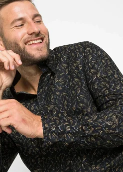 Langarmhemd aus reiner Baumwolle|bonprix Outlet