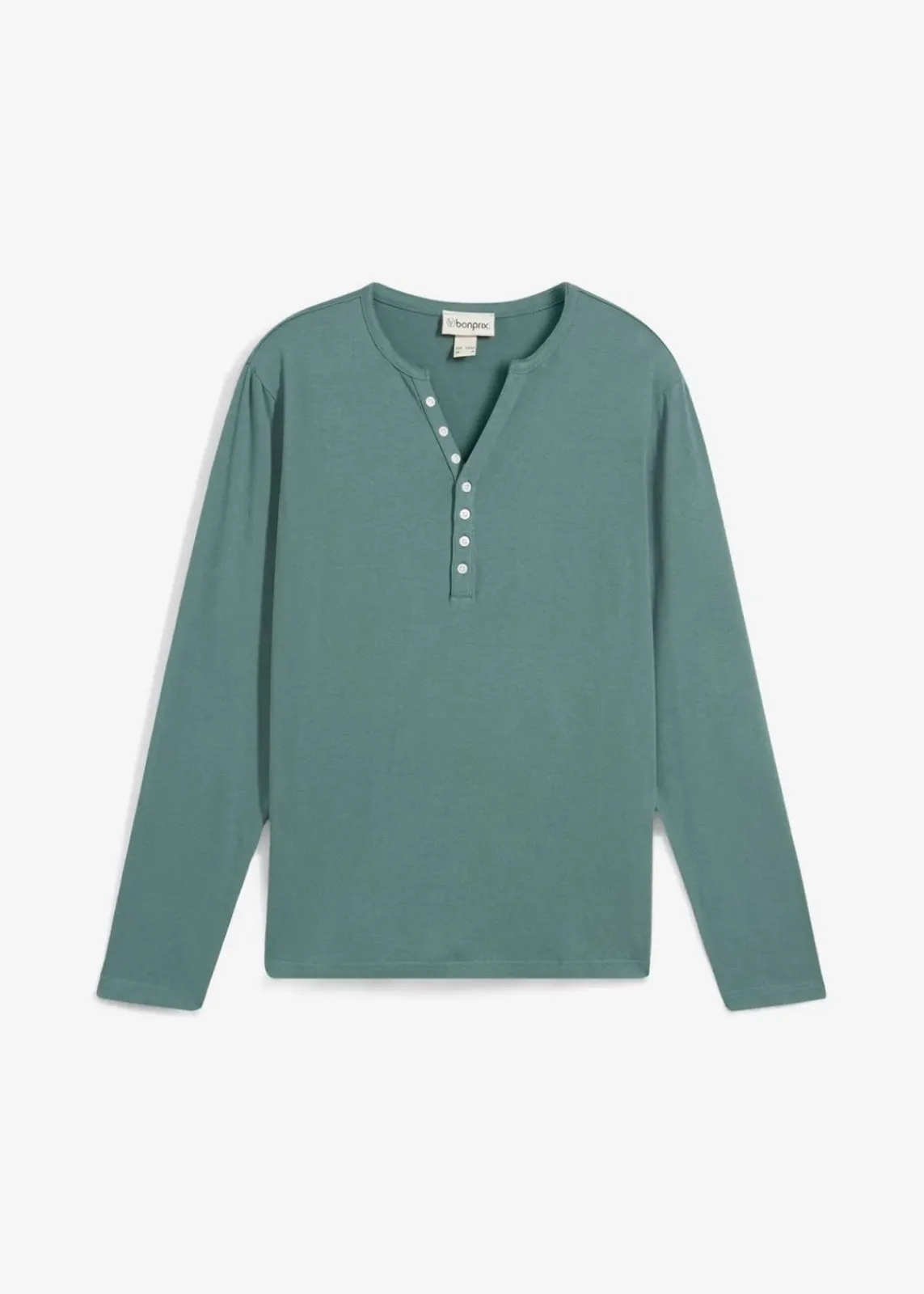 Langarm-Henleyshirt aus reiner Bio-Baumwolle, Slim Fit|bonprix Best