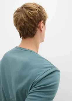 Langarm-Henleyshirt aus reiner Bio-Baumwolle, Slim Fit|bonprix Best