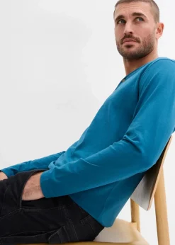 Langarm-Henleyshirt aus reiner Bio-Baumwolle (2er Pack)|bonprix Discount