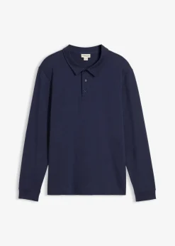 Langarm-Poloshirt aus reiner Bio-Baumwolle|bonprix Discount