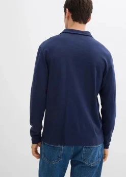 Langarm-Poloshirt aus reiner Bio-Baumwolle|bonprix Discount