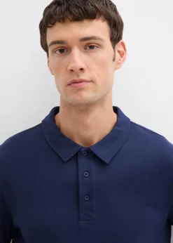 Langarm-Poloshirt aus reiner Bio-Baumwolle|bonprix Discount