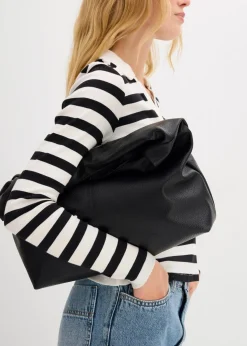 Langarm-Poloshirt aus Rippe|bonprix Online