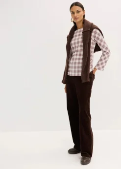 bonprix Shirts & Tops|Langarmshirt grau kariert