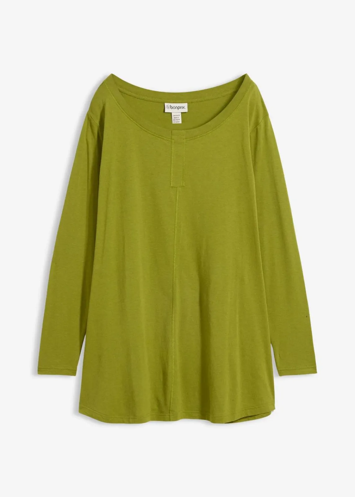 bonprix Shirts & Tops|Langarmshirt aus Baumwoll-Viskose-Mix moos