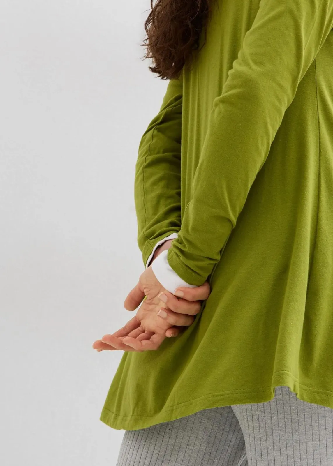 bonprix Shirts & Tops|Langarmshirt aus Baumwoll-Viskose-Mix moos