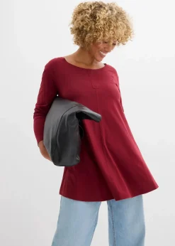Langarmshirt aus Baumwoll-Viskose-Mix|bonprix Clearance