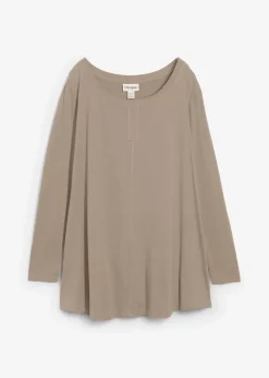 bonprix Shirts & Tops|Langarmshirt aus Baumwoll-Viskose-Mix new khaki