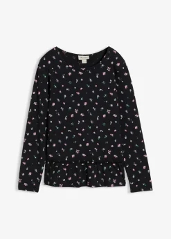 Langarmshirt aus elastischem Bio-Baumwoll-Mix|bonprix Online