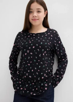 Langarmshirt aus elastischem Bio-Baumwoll-Mix|bonprix Online