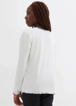 Langarmshirt aus elastischem Bio-Baumwoll-Mix (2er Pack)|bonprix Outlet