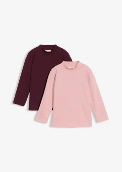 Langarmshirt aus elastischem Bio-Baumwoll-Mix (2er Pack)|bonprix Discount