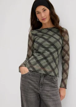 Langarmshirt aus feinem Mesh|bonprix Sale