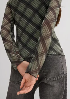 Langarmshirt aus feinem Mesh|bonprix Sale