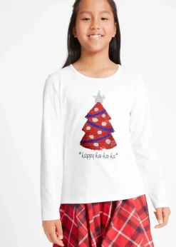 Langarmshirt aus reiner Bio-Baumwolle mit Wendepailletten|bonprix Clearance