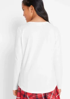 Langarmshirt aus reiner Bio-Baumwolle mit Wendepailletten|bonprix Clearance