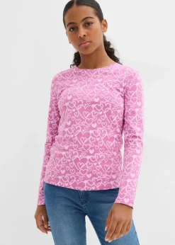 Langarmshirt aus reiner Bio-Baumwolle (3er Pack)|bonprix Hot