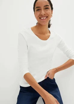 Langarmshirt aus reiner Bio-Baumwolle|bonprix Clearance