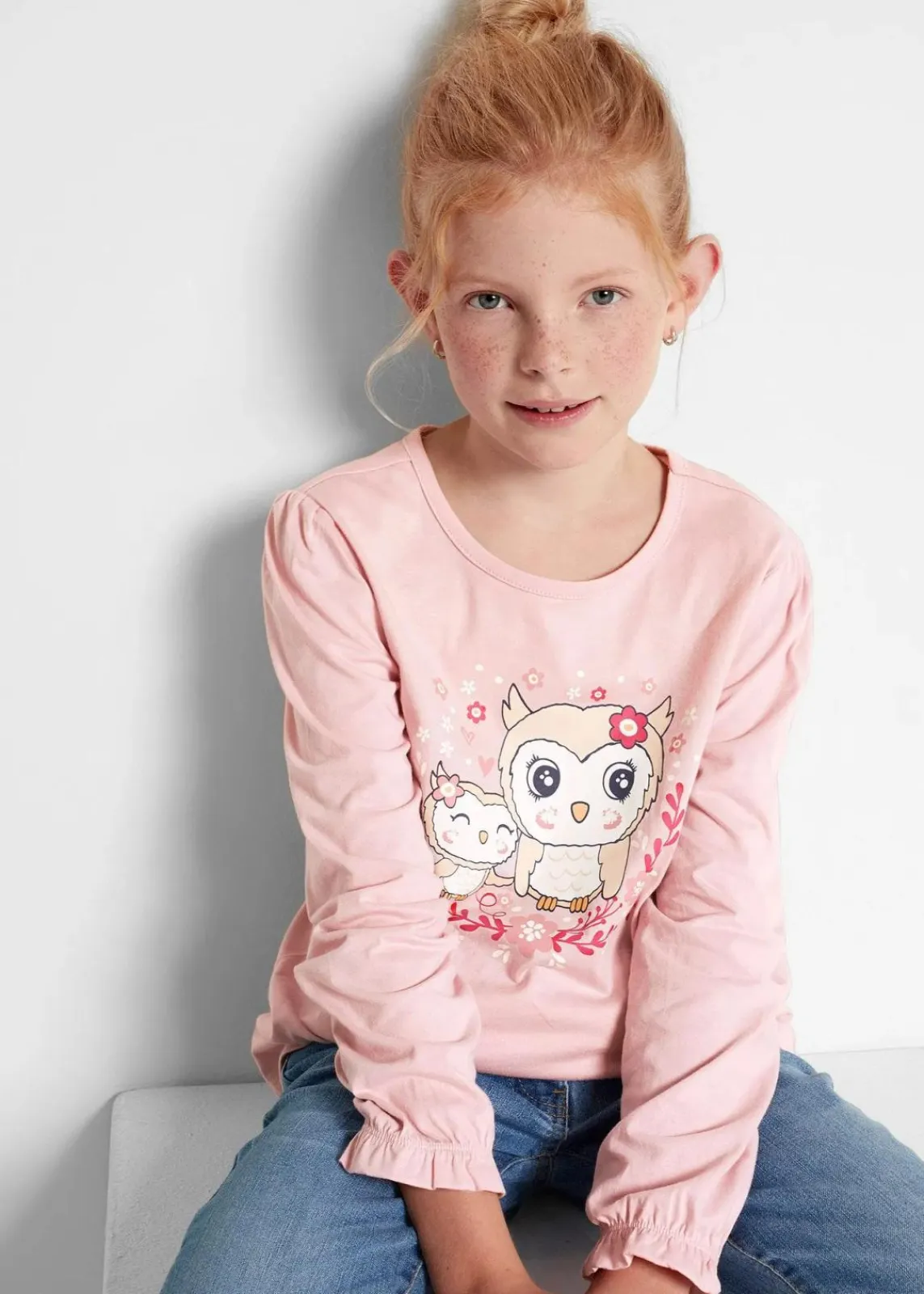 Langarmshirt aus reiner Bio Baumwolle (2er-Pack)|bonprix