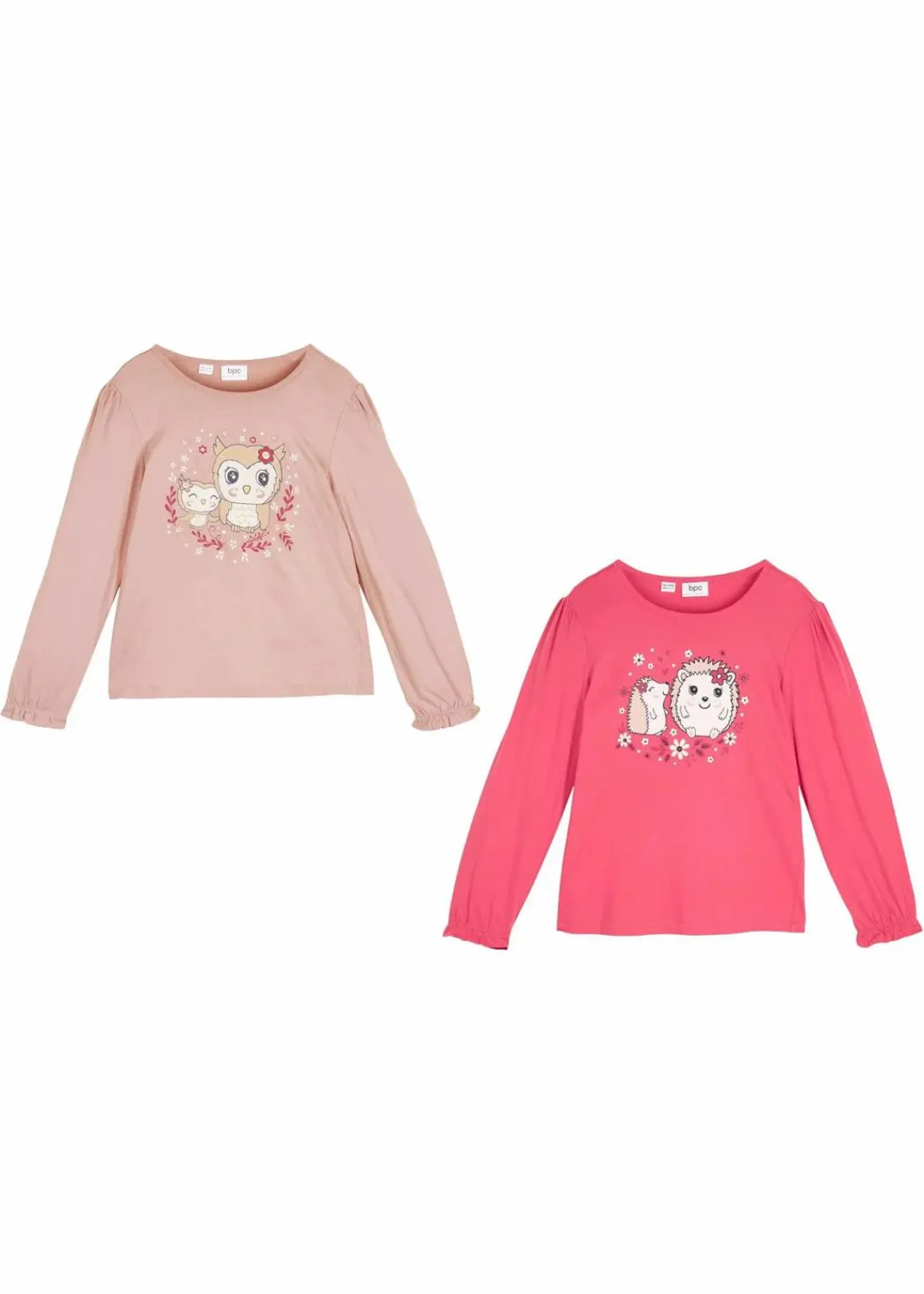 Langarmshirt aus reiner Bio Baumwolle (2er-Pack)|bonprix