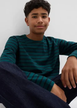 Langarmshirt aus reiner Bio-Baumwolle (2er Pack)|bonprix Online