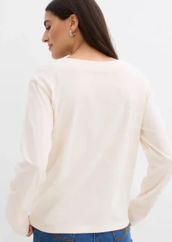 Langarmshirt aus reiner Bio-Baumwolle|bonprix Clearance