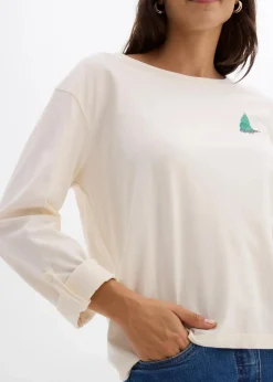 Langarmshirt aus reiner Bio-Baumwolle|bonprix Clearance