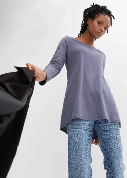 Langarmshirt aus reiner Baumwolle|bonprix Discount