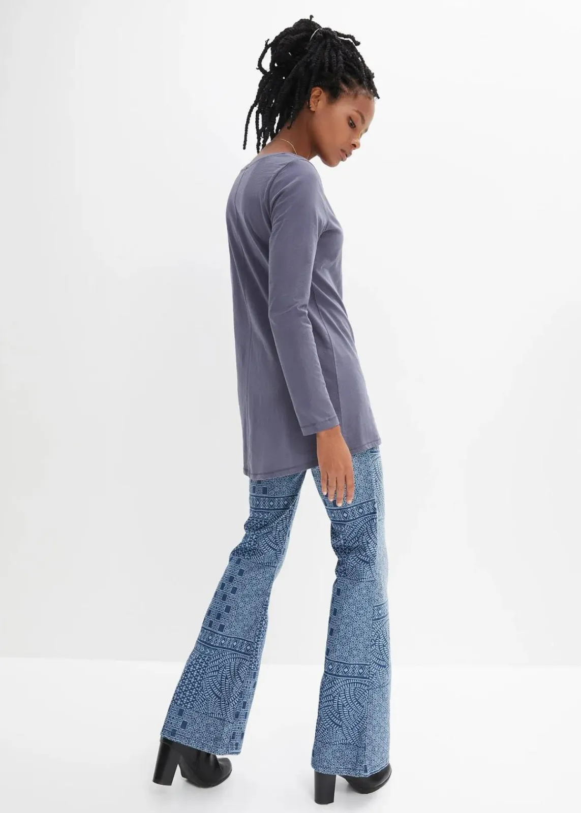 Langarmshirt aus reiner Baumwolle|bonprix Discount