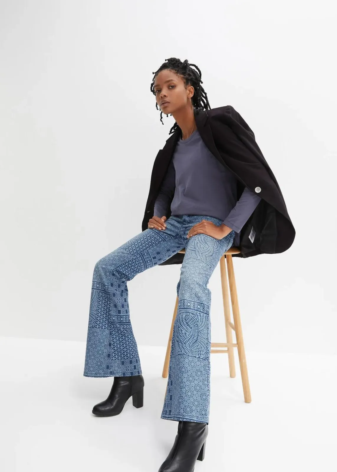 Langarmshirt aus reiner Baumwolle|bonprix Discount