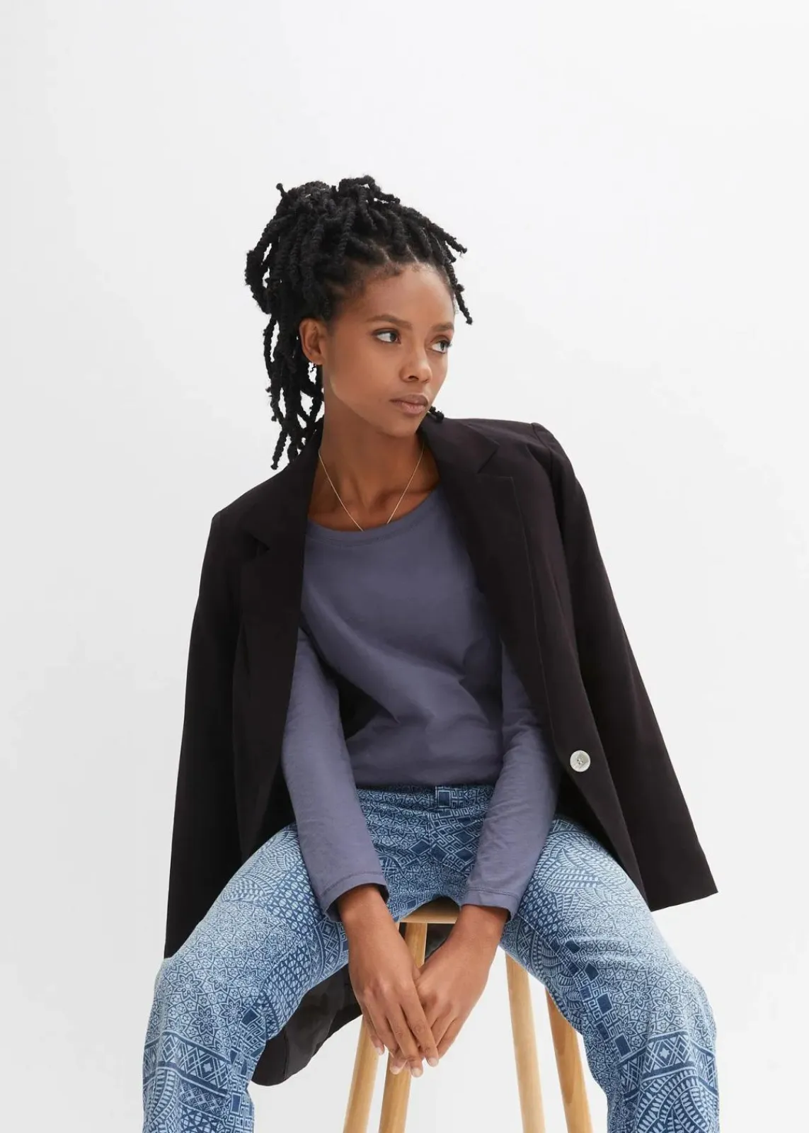 Langarmshirt aus reiner Baumwolle|bonprix Discount