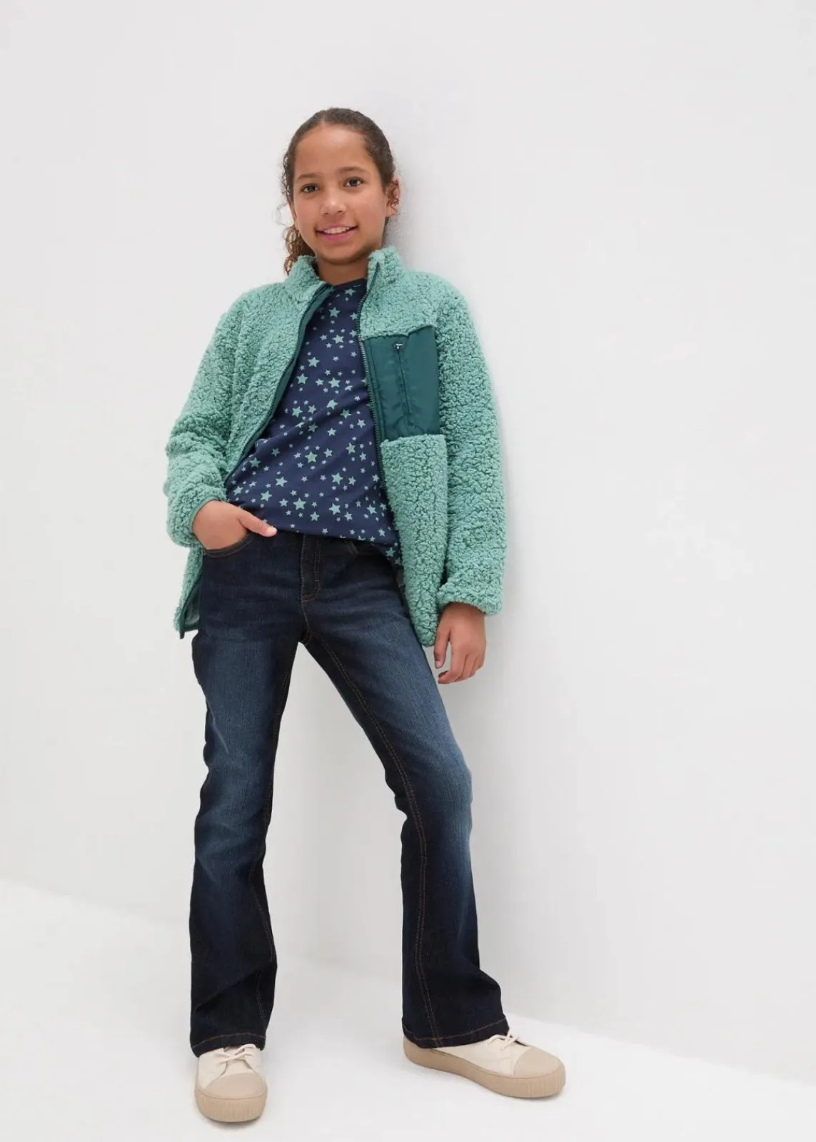 Langarmshirt aus reiner Bio-Baumwolle (3er Pack)|bonprix Outlet