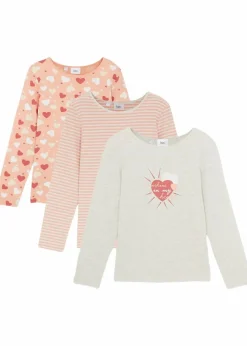 Langarmshirt aus reiner Bio-Baumwolle (3er Pack)|bonprix Online