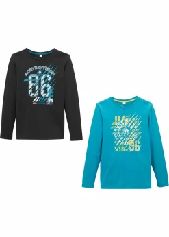 Langarmshirt aus reiner Bio-Baumwolle (2er-Pack)|bonprix