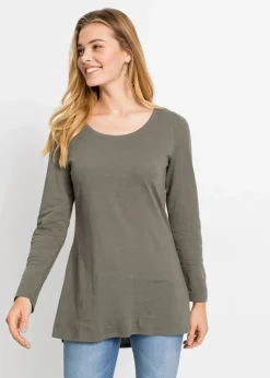 Langarmshirt aus reiner Baumwolle|bonprix Online