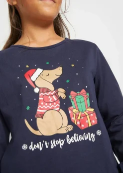 bonprix Mädchen 2-8 Jahre·Nachhaltigere Materialien|Mädchen 9-16 Jahre·Nachhaltigere Materialien|Langarmshirt aus reiner Bio-Baumwolle (2er Pack) rot/dunkelblau